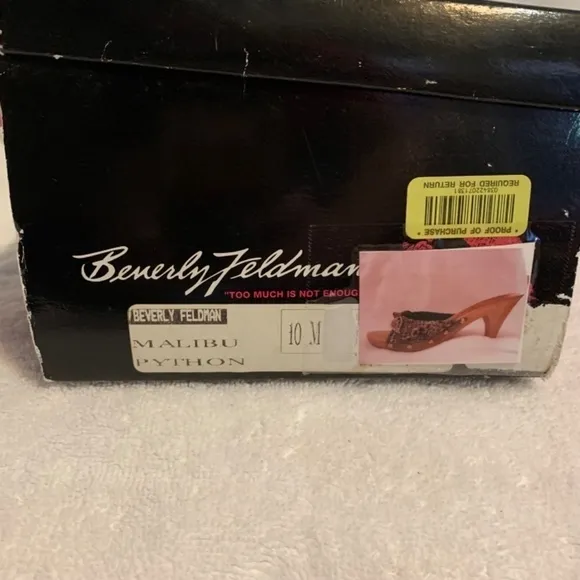 Beverly Feldman (EUC) Malibu Wooden Slide sandals, Size 10