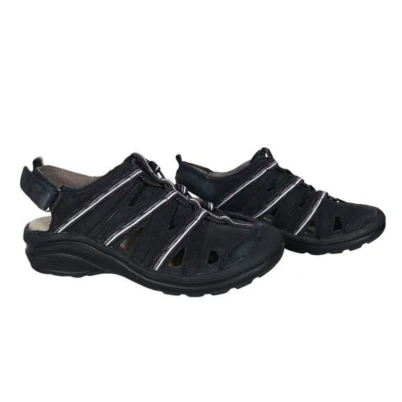 Bionica Malabar Hiking Sandals 8 Black Outdoor Sporty Closed Toe Strappy Shoes