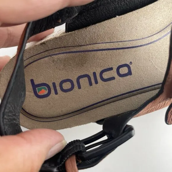 Bionica Olin-Dessert Rose‎ Slingback Wedge Sandals Women's Size 7.5 M