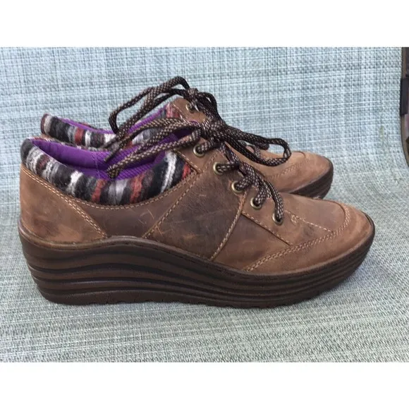 Bionica Womens Gervais wedge leather women Oxford shoes sneakers 9 M