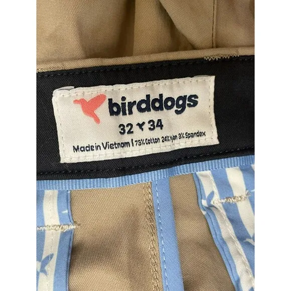 Birddogs Men's Pant Chino Straight Leg Flat Front Slash Pocket Cotton 32x34 Gray