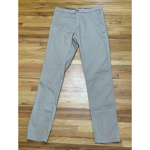 Birddogs Men's Pant Chino Straight Leg Flat Front Slash Pocket Cotton 32x34 Gray