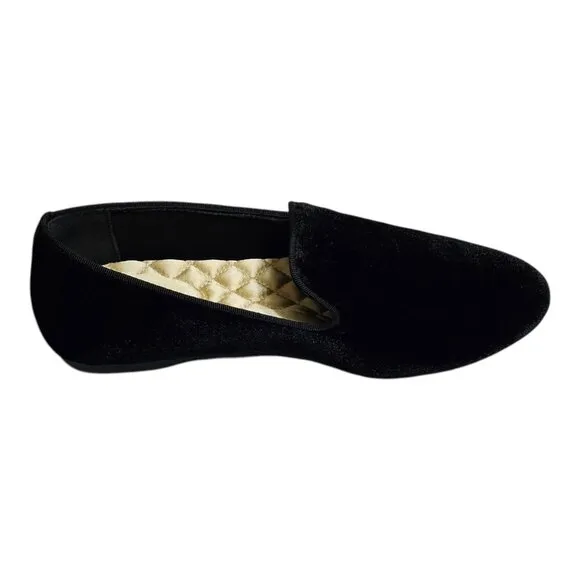 Birdies Black Velvet The Starling Shoes Loafers Women's Size 5.5 Flat Slip-on
