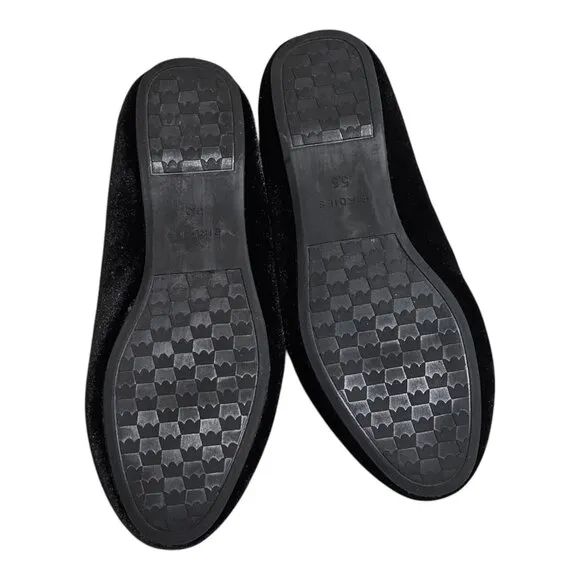 Birdies Black Velvet The Starling Shoes Loafers Women's Size 5.5 Flat Slip-on