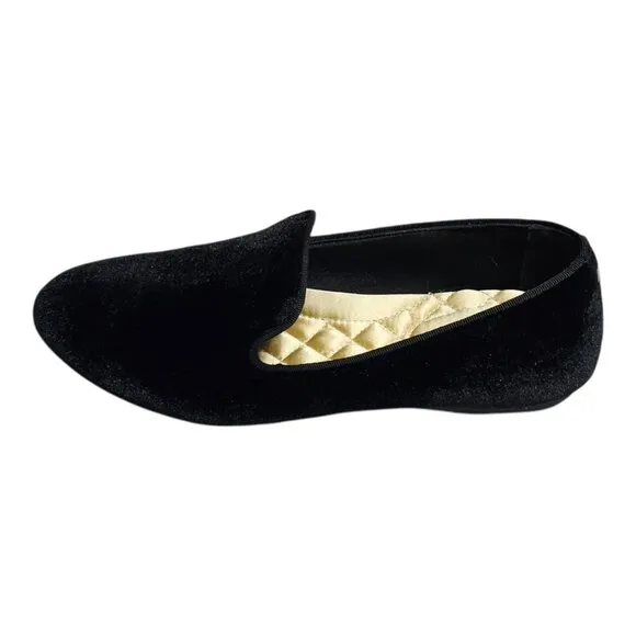 Birdies Black Velvet The Starling Shoes Loafers Women's Size 5.5 Flat Slip-on