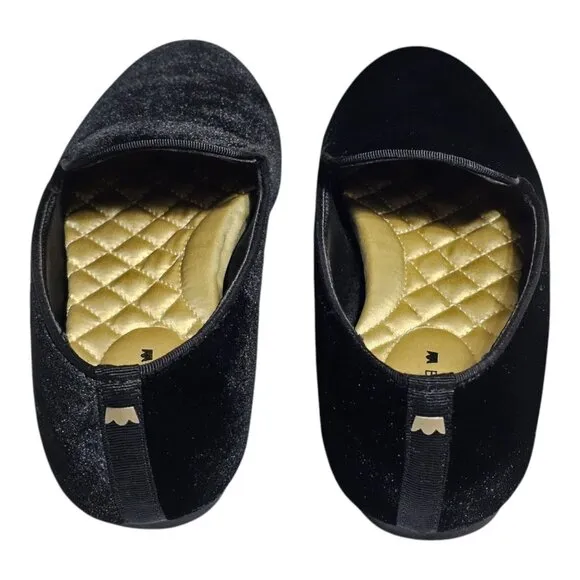 Birdies Black Velvet The Starling Shoes Loafers Women's Size 5.5 Flat Slip-on