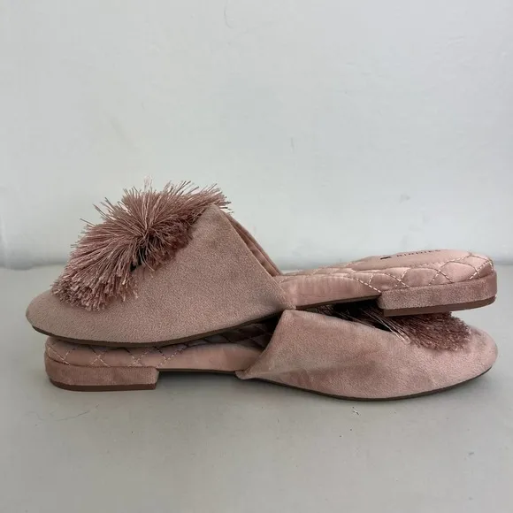 Birdies The Songbird Mule In Blush Velvet Slip On Shoes Womens Size 8.5