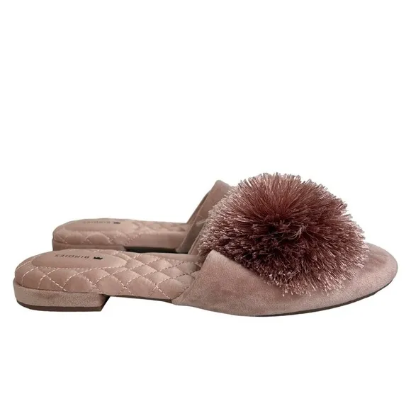 Birdies The Songbird Mule In Blush Velvet Slip On Shoes Womens Size 8.5