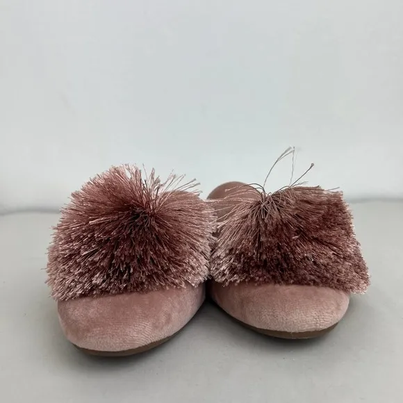Birdies The Songbird Mule In Blush Velvet Slip On Shoes Womens Size 8.5