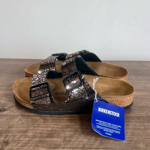 Birkenstock Arizona Metallic Stone Unisex Sandal Size 38 aka 7 #242726