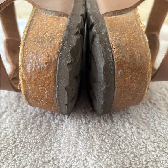 Birkenstock Birkis Lillie Brown Plaid Leather Flat Sandals Women’s Size …