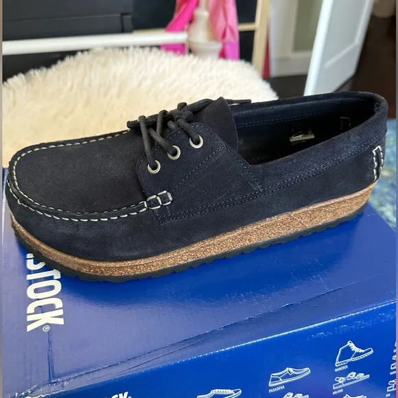 Birkenstock Edson Night Blue Boat Shoes