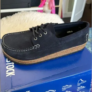 Birkenstock Edson Night Blue Boat Shoes