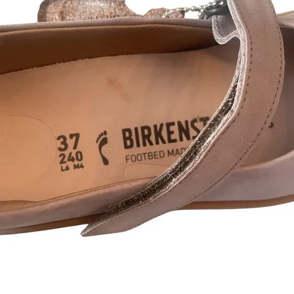 Birkenstock Lora Taupe Mary Jane Shoes Narrow Fit Size 6