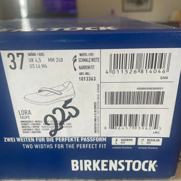 Birkenstock Lora Taupe Mary Jane Shoes Narrow Fit Size 6