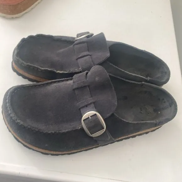Birkenstock Buckley Womens clogs  slip on  suede leather color blue shoes 8
