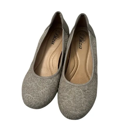 Biza Victory Slip On Flat Tan Fabric Felt Shoe Size 41 US 10.5 Women’s Shoes