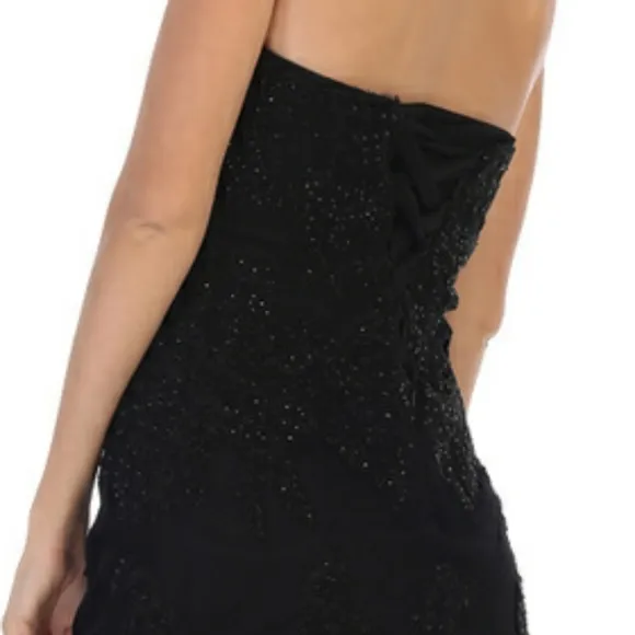 Black Formal dress,prom party bridesmaids pageant mother of the bride