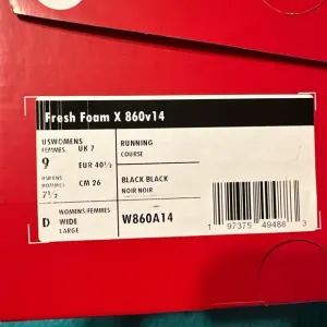 Black Fresh Foam X 860v14 Running Shoes BRAND NEW Womens 9 WIDE