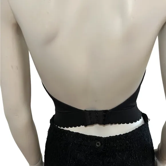 Black strapless corset bra  34B  Carnival  1970's