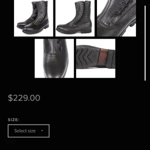 Black Tactical Boots with High-Top Design