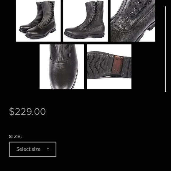 Black Tactical Boots with High-Top Design