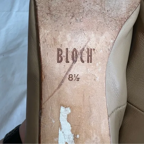 Bloch broadway low nude tan character dance shoes size 8.5