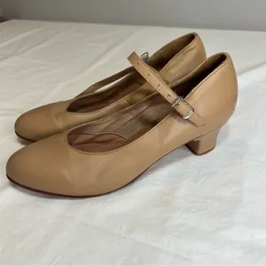 Bloch broadway low nude tan character dance shoes size 8.5