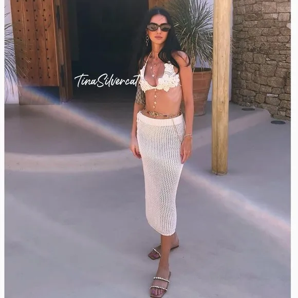 BLOGGER'S FAVE! Zara Crochet Skirt Ecru NWT