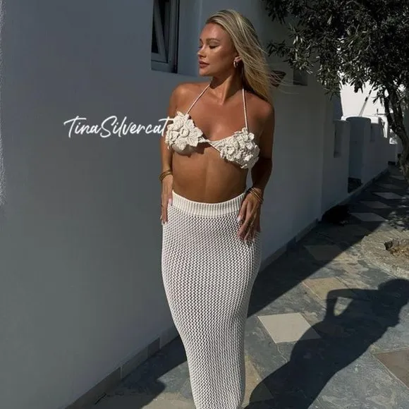BLOGGER'S FAVE! Zara Crochet Skirt Ecru NWT