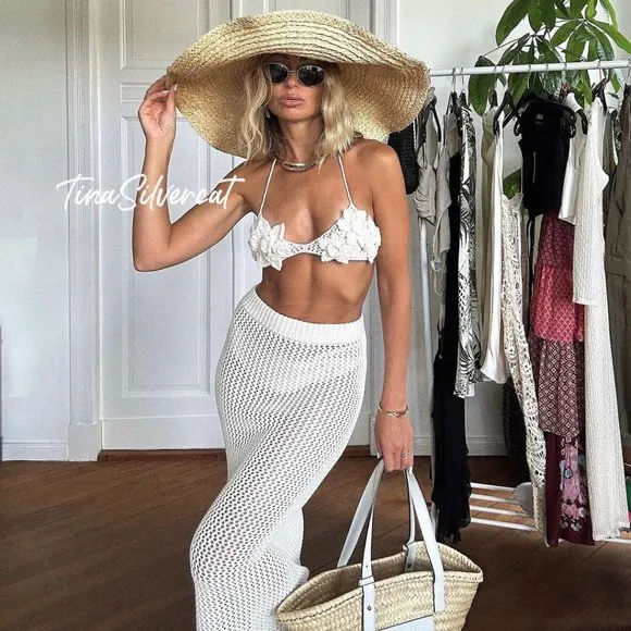 BLOGGER'S FAVE! Zara Crochet Skirt Ecru NWT