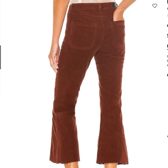 Blue AG Quinne High-Rise Paneled Cropped Flare Jeans