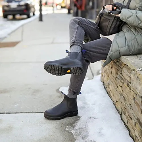 Blundstone 2241 Men's All-Terrain Thermal Series Waterproof Premium Leather Chelsea Boots with Insulated Shearling Footbed & Shock Absorption, Black, 12 US Men / 11 AU