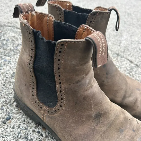Blundstone awesome Rugged Brown and Black Combat Moto Boots