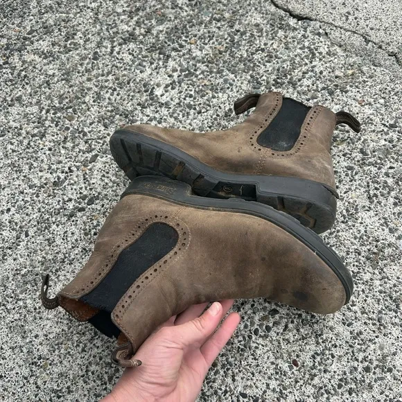Blundstone awesome Rugged Brown and Black Combat Moto Boots