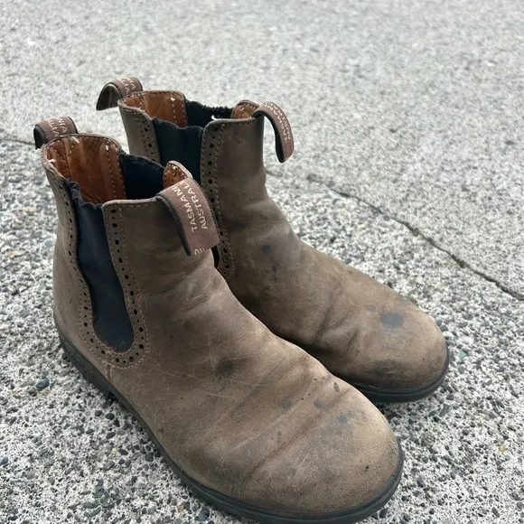 Blundstone awesome Rugged Brown and Black Combat Moto Boots
