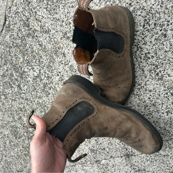 Blundstone awesome Rugged Brown and Black Combat Moto Boots