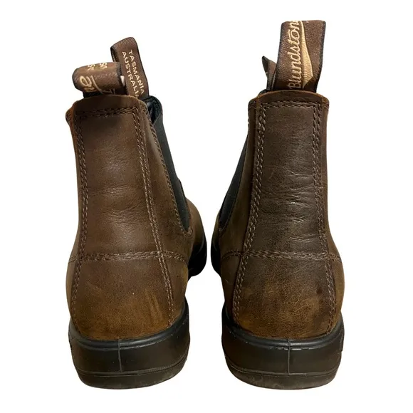 Blundstone Women’s Chelsea Boots Antique Brown Leather Size 8.5