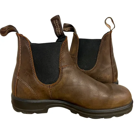 Blundstone Women’s Chelsea Boots Antique Brown Leather Size 8.5