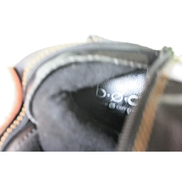 BOC BORN Boots Womens sz 8.5 Black Pebbled Leather Tall Flat*READ