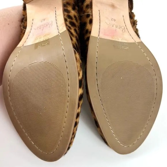 Boden Hoxton Leopard Calf Hair Ankle Boots Size EU 42 US 10.5 Contemporary Fall