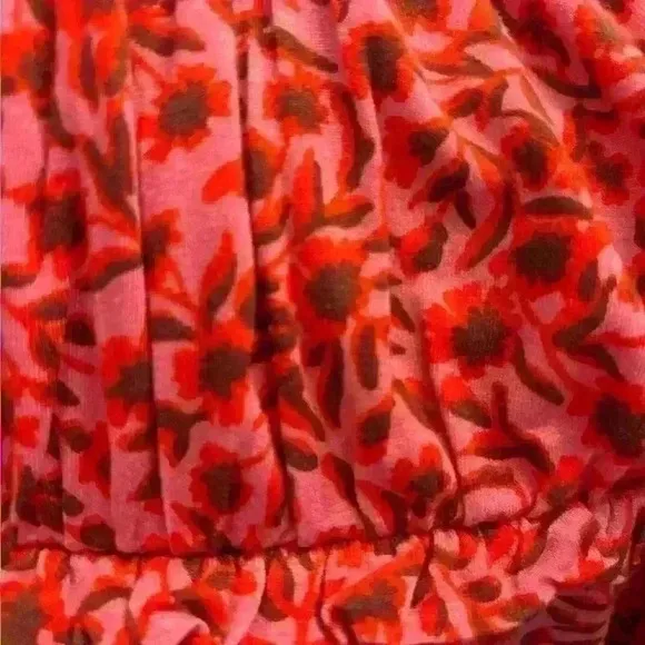 Boden Yoke Detail Jersey Mini Dress Pink Floral Tie Waist NWT size 4P