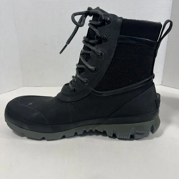 BOGS ARCATA LACE Black Rubber‎ Waterproof Snow Outdoor Winter Boots Men's 11