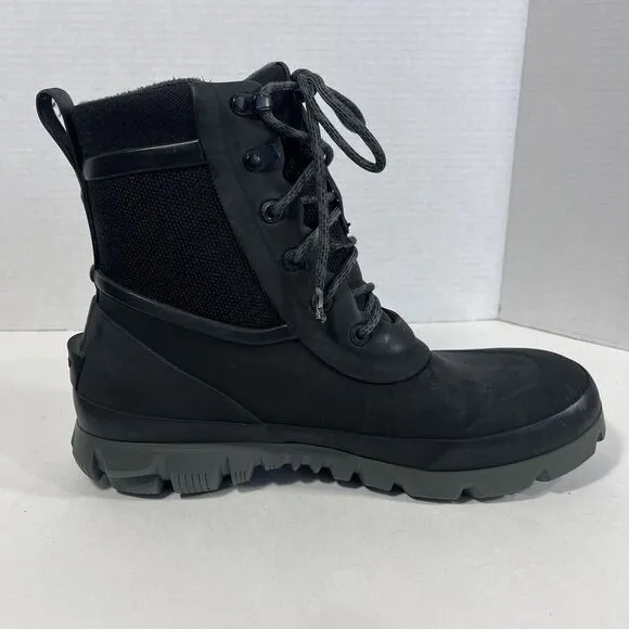 BOGS ARCATA LACE Black Rubber‎ Waterproof Snow Outdoor Winter Boots Men's 11