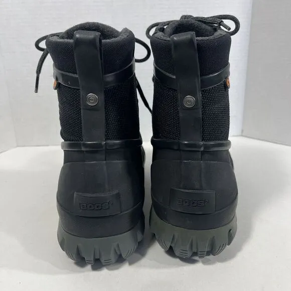 BOGS ARCATA LACE Black Rubber‎ Waterproof Snow Outdoor Winter Boots Men's 11