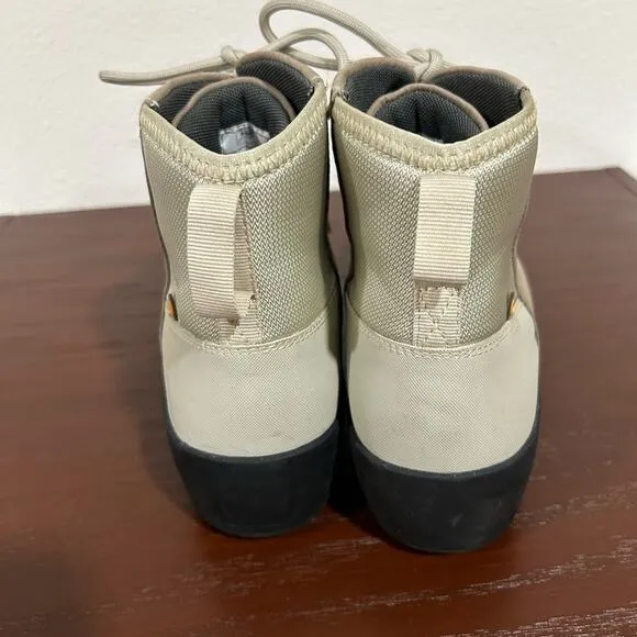 Bogs Audrey Wedge Beige &amp; Cream Safety Toe Boots for Women Size 9