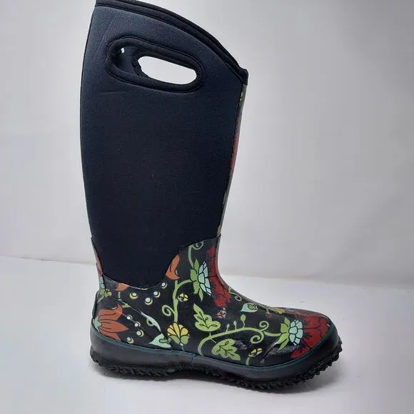 BOGS Classic High Autumn II Floral Rain Boots Size 6