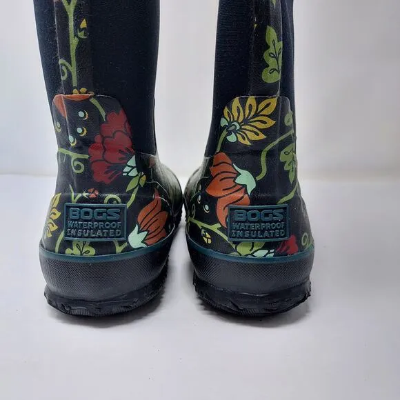BOGS Classic High Autumn II Floral Rain Boots Size 6