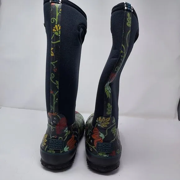 BOGS Classic High Autumn II Floral Rain Boots Size 6