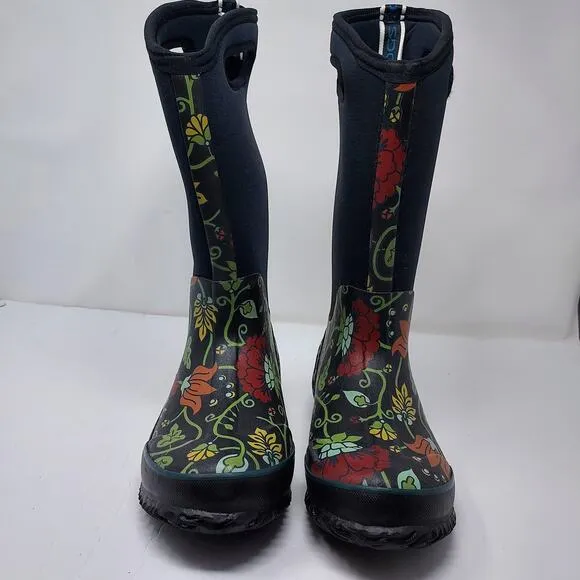 BOGS Classic High Autumn II Floral Rain Boots Size 6